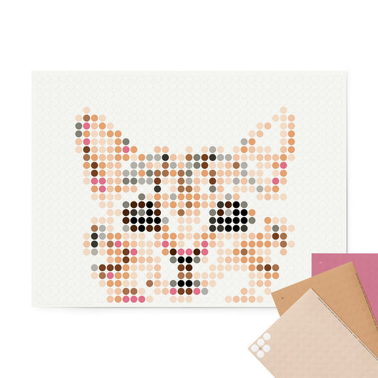 Dot on® | Pixelart set met dot stickers - Kat 30x40 cm