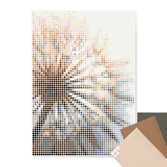 Dot on® | Pixelart set met dot stickers - Paardenbloem 50x70 cm