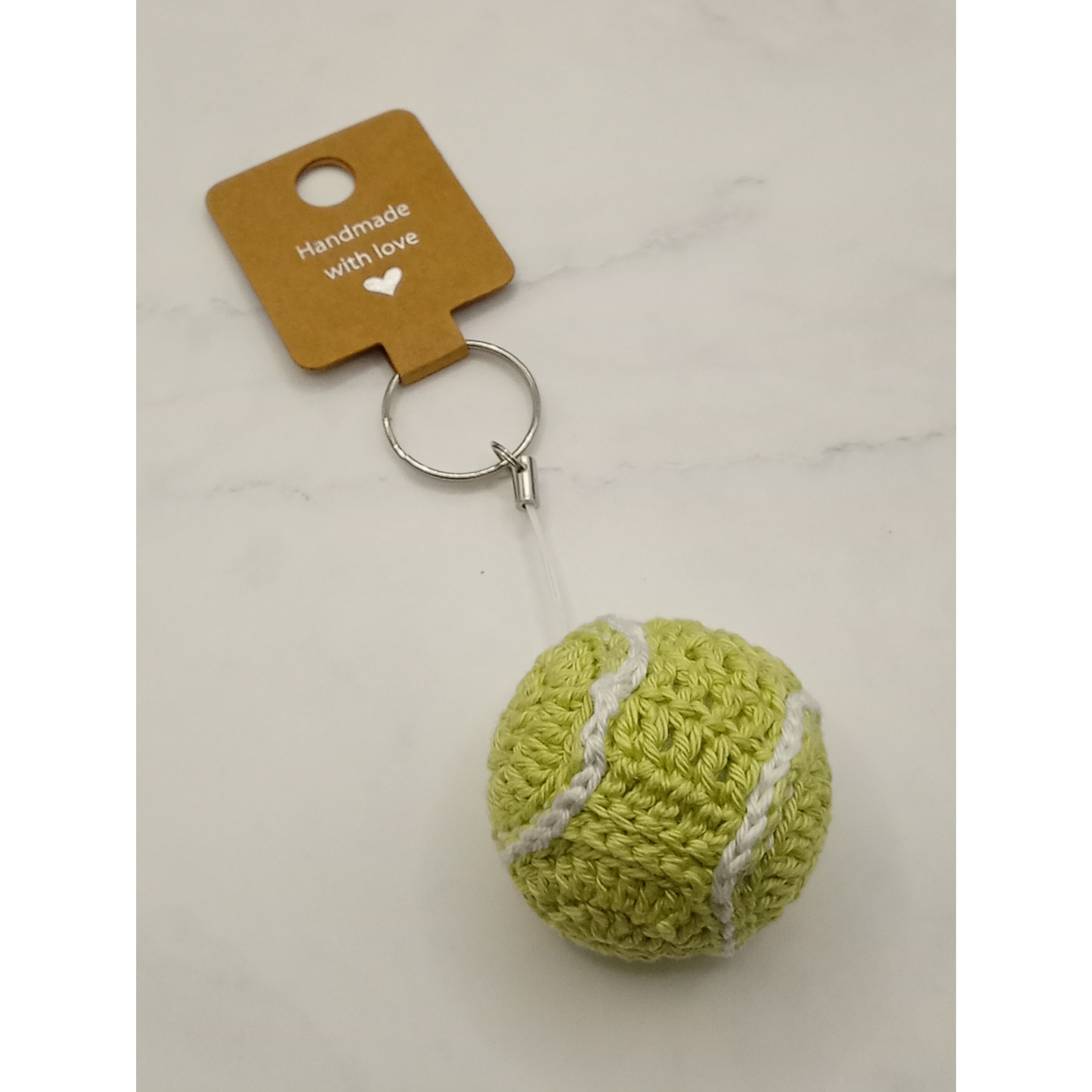 Handgemaakt | Sleutelhanger Gehaakte Tennisbal