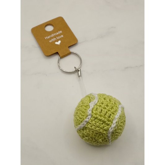 Handgemaakt | Sleutelhanger Gehaakte Tennisbal