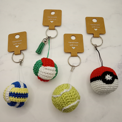 Handgemaakt | Sleutelhanger Gehaakte Volleybal