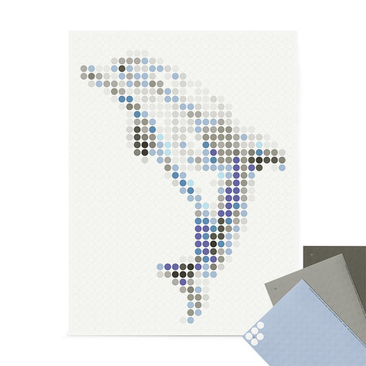 Dot on® | Pixelart set met dot stickers - Dolfijn 30x40 cm