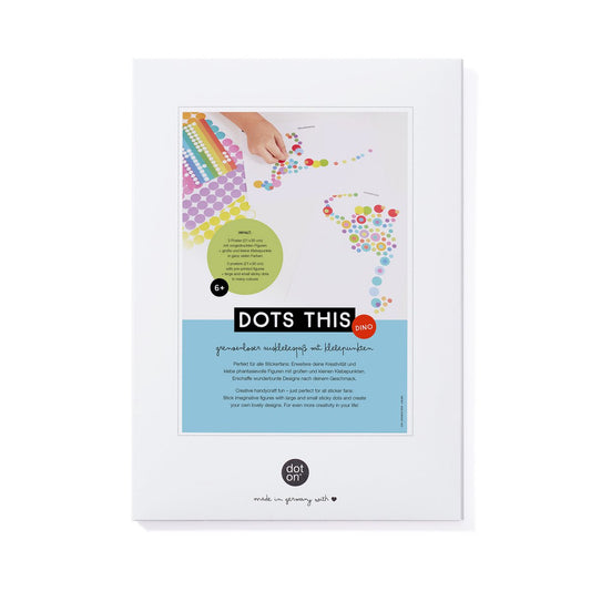 Dot on® | Dots this knutselset met dot stickers - Dino 21x30 cm