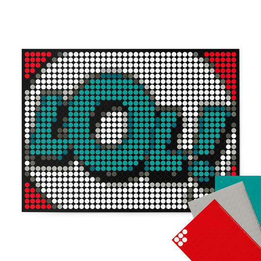 Dot on® | Pixelart set met dot stickers - LOL 30x40 cm