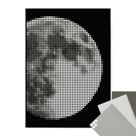 Dot on® | Pixelart set met dot stickers - Maan 50x70 cm