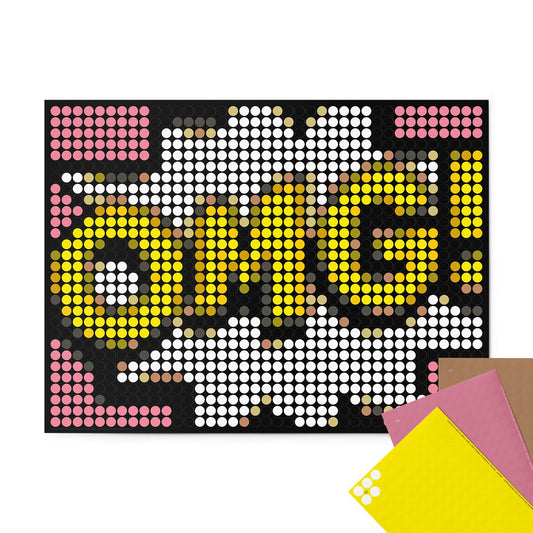 Dot on® | Pixelart set met dot stickers - OMG 30x40 cm