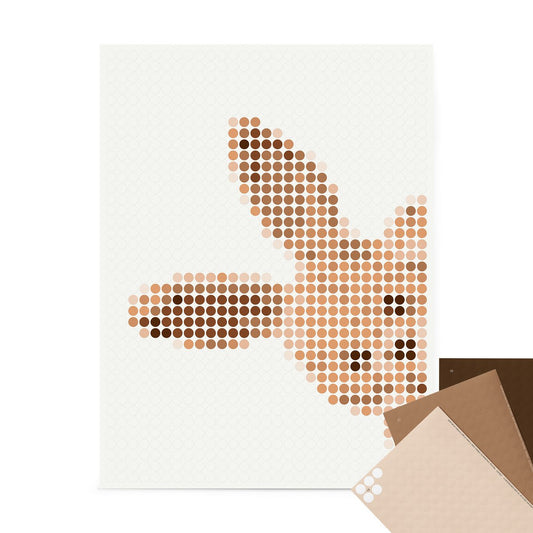 Dot on® | Pixelart set met dot stickers - Konijn 30x40 cm