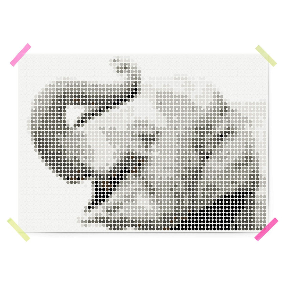 Dot on® | Pixelart set met dot stickers - Olifant 50x70 cm