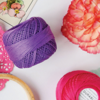 Durable Coton Fin pour Crochet - 100% Coton Brillant (48 Couleurs)