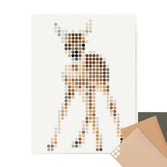 Dot on® | Pixelart set met dot stickers - Hert 30x40 cm