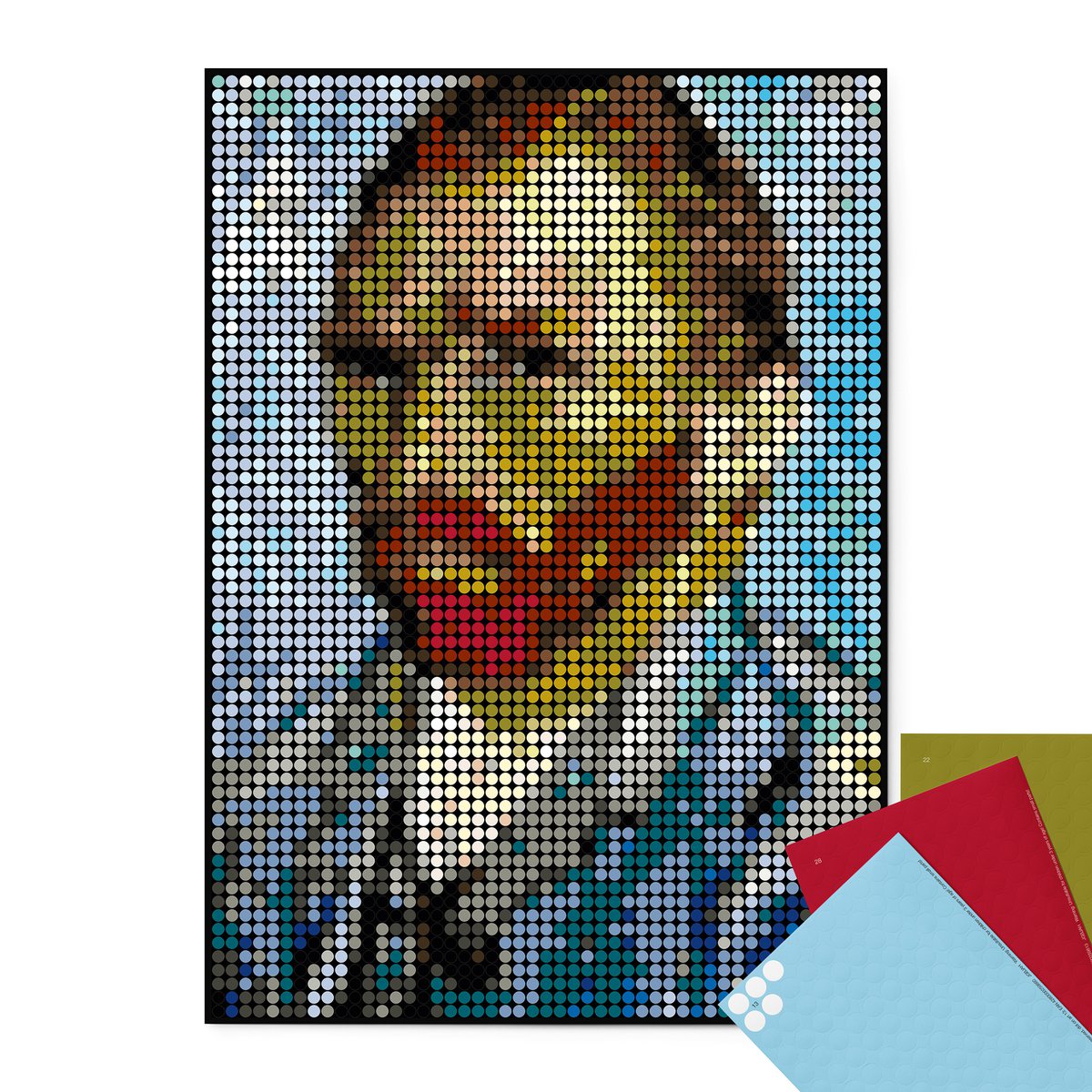 Dot on® | Pixelart set met dot stickers - Vincent 50x70 cm