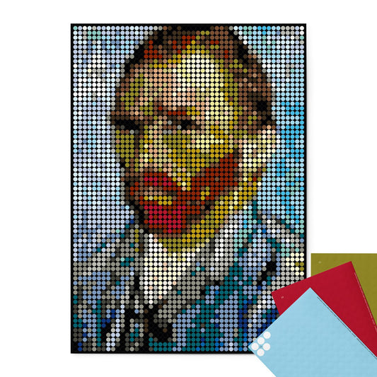 Dot on® | Pixelart set met dot stickers - Vincent 50x70 cm