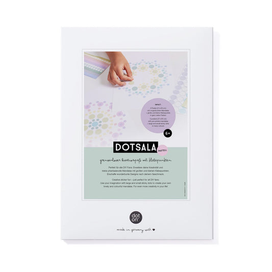 Dot on® | Dotsala mandala set met dot stickers - Pastel 21x30 cm