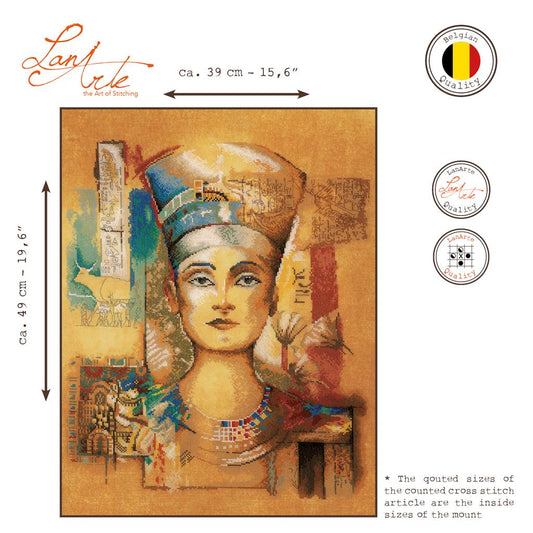 LanArte | Borduurpakket Nefertiti | 39 x 49 cm