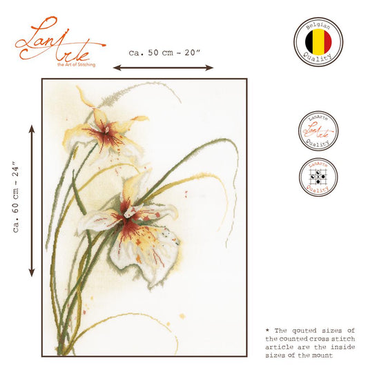 LanArte | Borduurpakket Orchidee | 50 x 60 cm