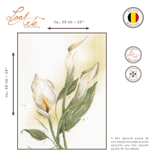 LanArte | Borduurpakket Calla Lily | 50 x 60 cm