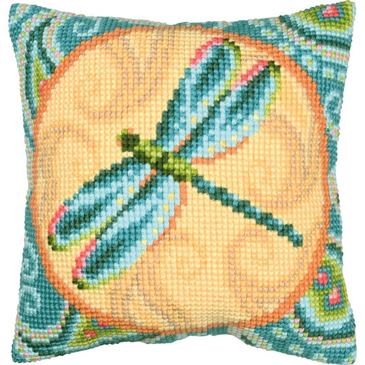Vervaco | Kruissteekkussen kit Libelle | ca. 40 x 40 cm