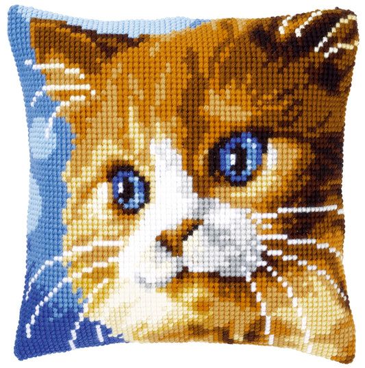 Vervaco | Kruissteekkussen kit Bruine poes
