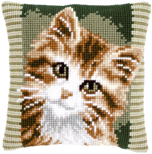 Vervaco | Kruissteekkussen kit Bruine poes