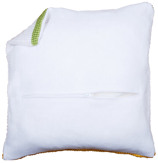 Vervaco | Kussenrug met rits - wit | ca. 45 x 45 cm