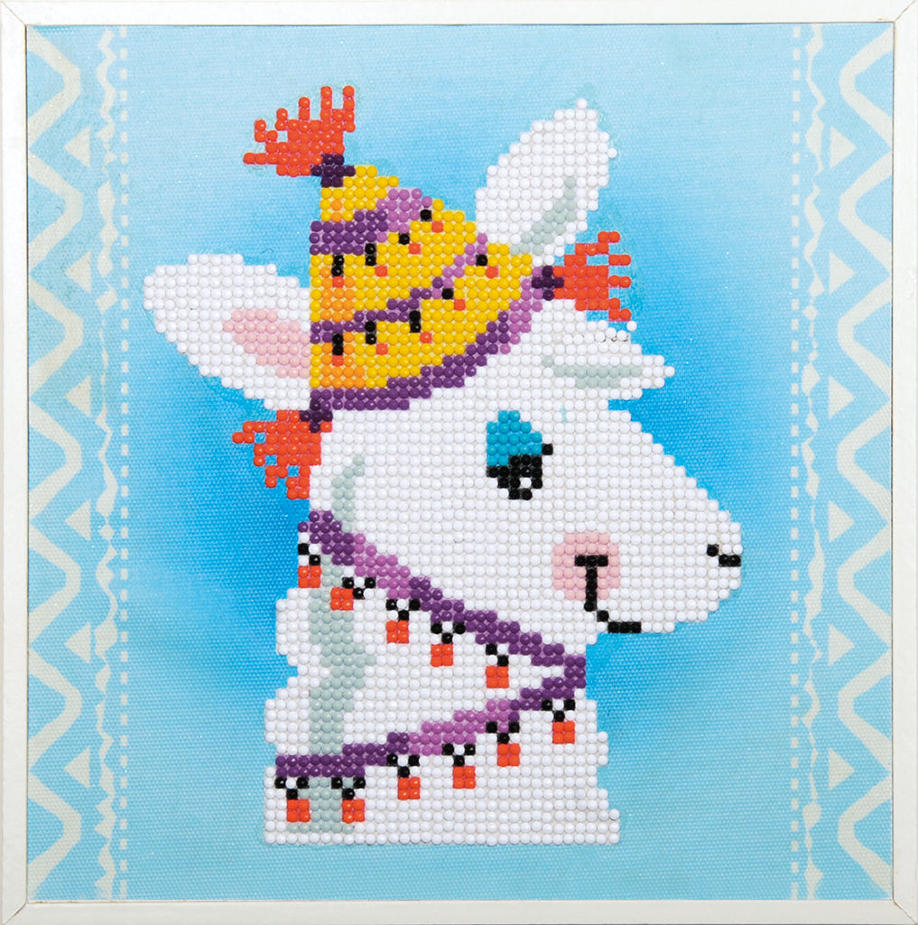 Kits4Kids by Vervaco | Diamond Painting kit Lama | ca. 22 x 22 cm