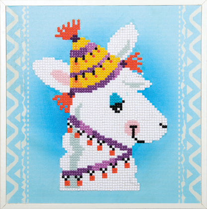 Kits4Kids by Vervaco | Diamond Painting kit Lama | ca. 22 x 22 cm