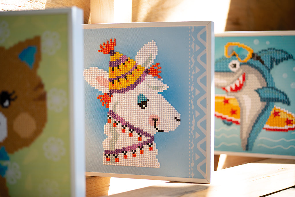 Kits4Kids by Vervaco | Diamond Painting kit Lama | ca. 22 x 22 cm