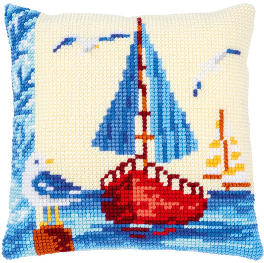 Vervaco | Kruissteekkussen kit Zeilboot