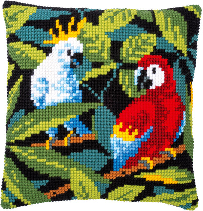 Vervaco | Kruissteekkussen kit Tropische vogels