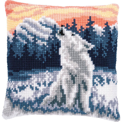Vervaco | Kruissteekkussen kit Wolf in de winter
