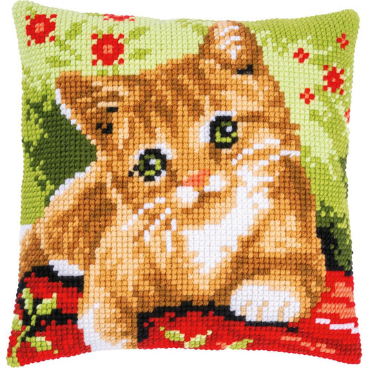 Vervaco | Kruissteekkussen kit Lieve poes