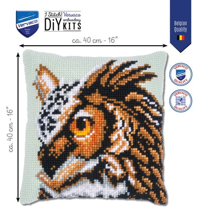 Vervaco | Kruissteekkussen kit Uil