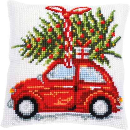 Vervaco | Kruissteekkussen kit Kerstauto