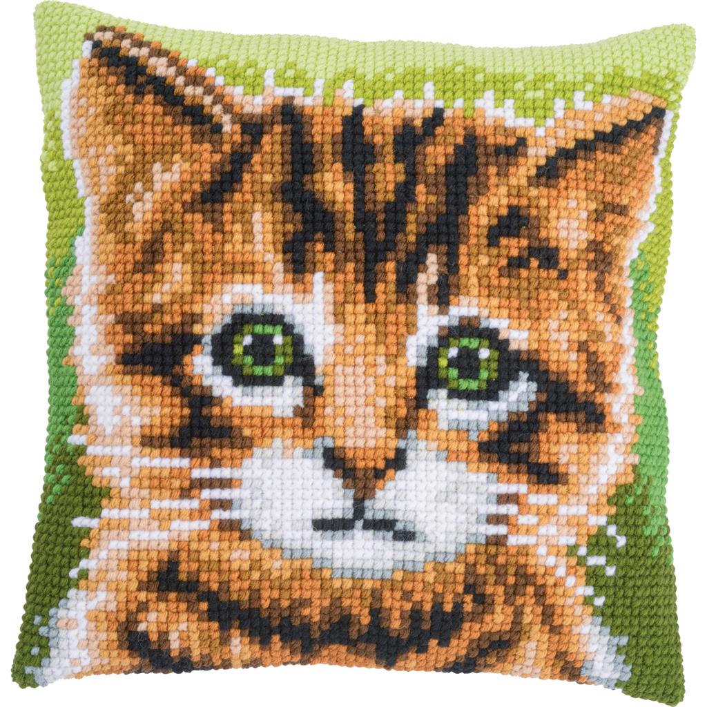 Vervaco | Kruissteekkussen kit Kitten