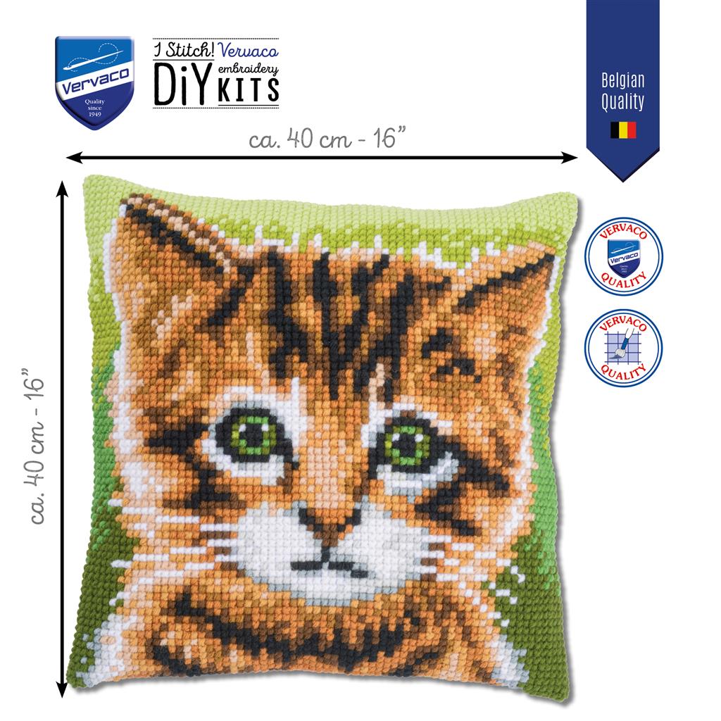 Vervaco | Kruissteekkussen kit Kitten