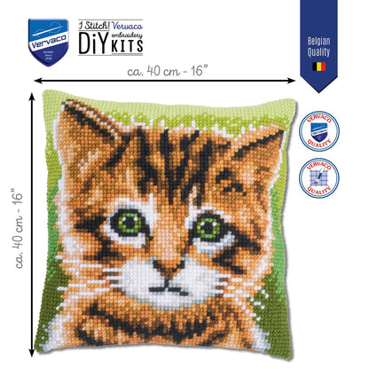 Vervaco | Kruissteekkussen kit Kitten