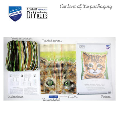 Vervaco | Kruissteekkussen kit Kitten