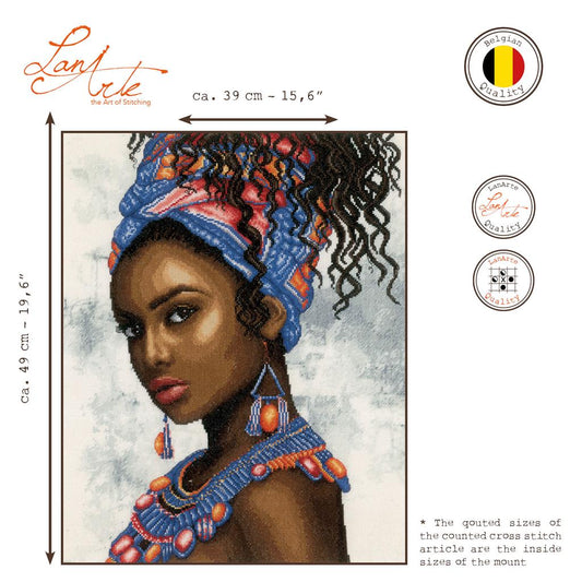 LanArte | Borduurpakket Hoofddoekmodel | 39 x 49 cm
