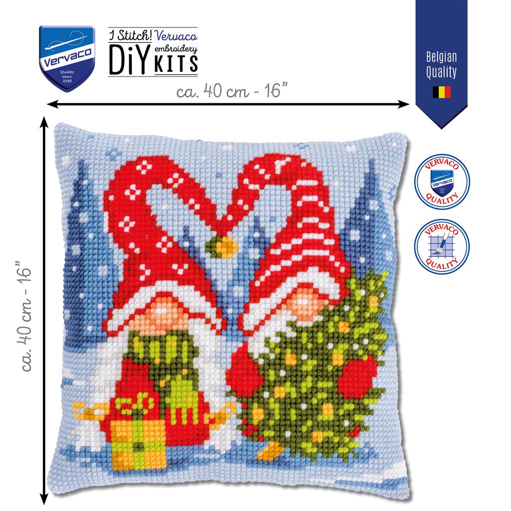 Vervaco | Kruissteekkussen kit Gnomeskoppel