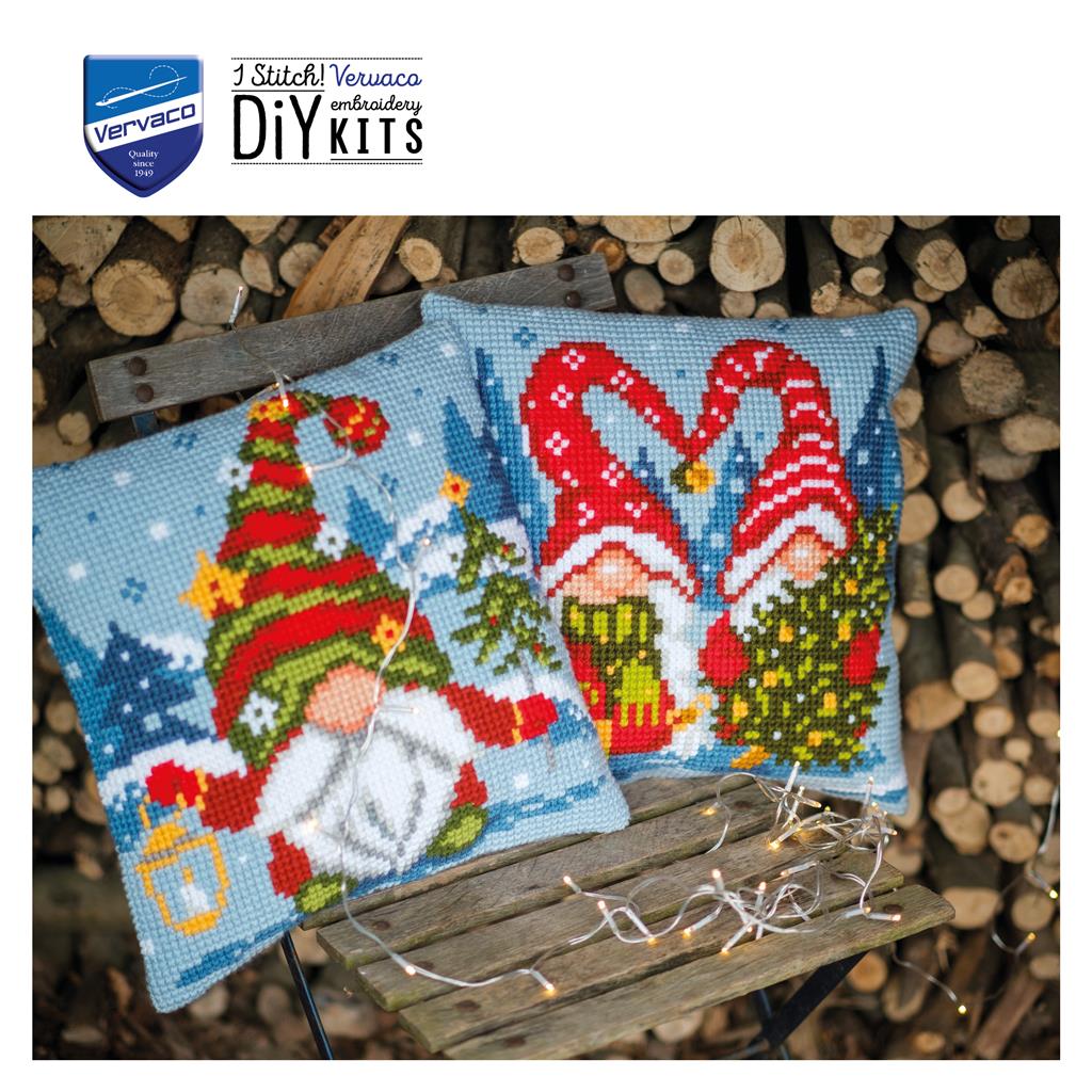 Vervaco | Kruissteekkussen kit Gnomeskoppel