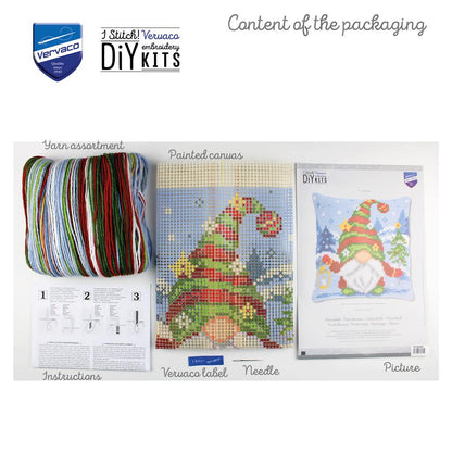 Vervaco | Kruissteekkussen kit Gnome alone