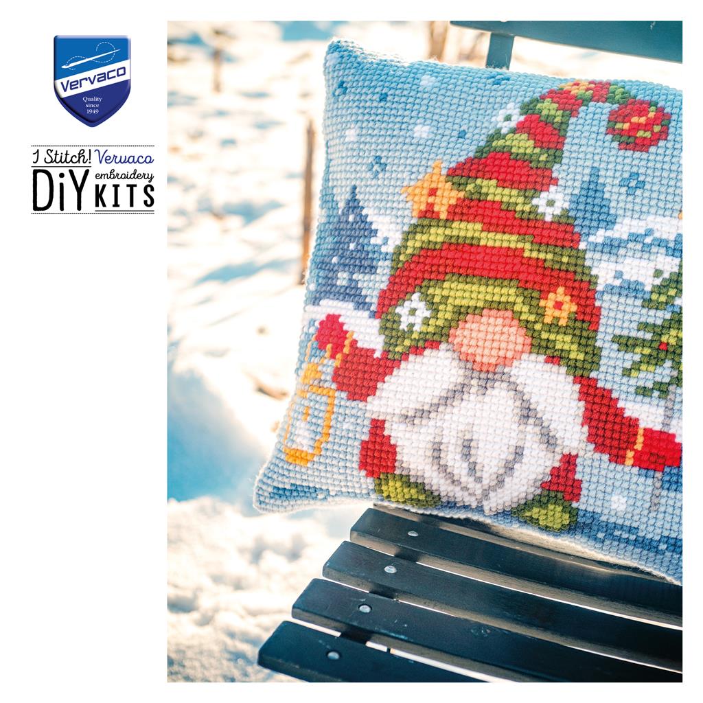 Vervaco | Kruissteekkussen kit Gnome alone