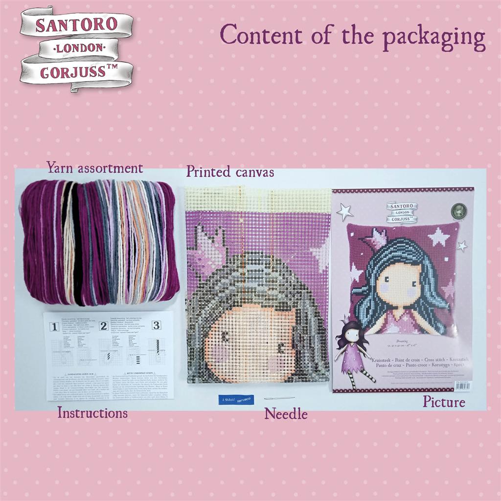 Vervaco | Kruissteekkussen kit Gorjuss Dreaming