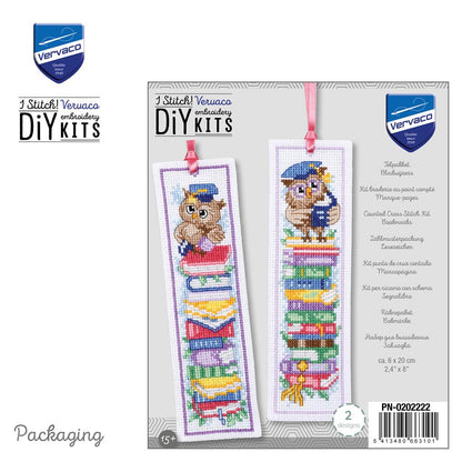 Vervaco | Bladwijzer kit Uilen set van 2 | ca. 6 x 20 cm