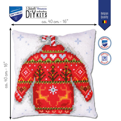 Vervaco | Kruissteekkussen kit Kersttrui