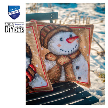 Vervaco | Kruissteekkussen kit Sneeuwman