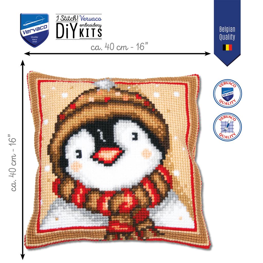 Vervaco | Kruissteekkussen kit Pinguin