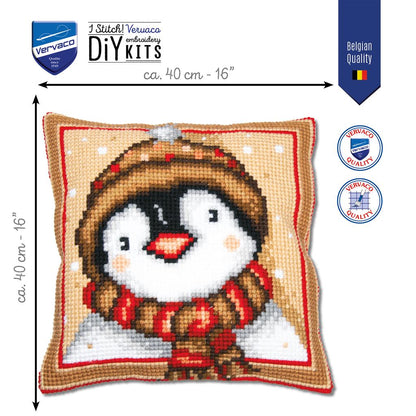 Vervaco | Kruissteekkussen kit Pinguin