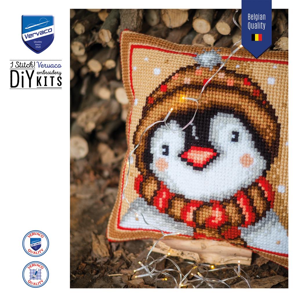 Vervaco | Kruissteekkussen kit Pinguin