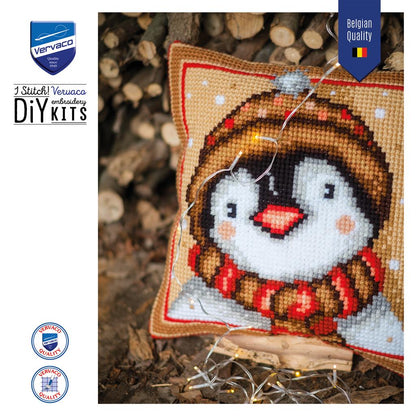 Vervaco | Kruissteekkussen kit Pinguin